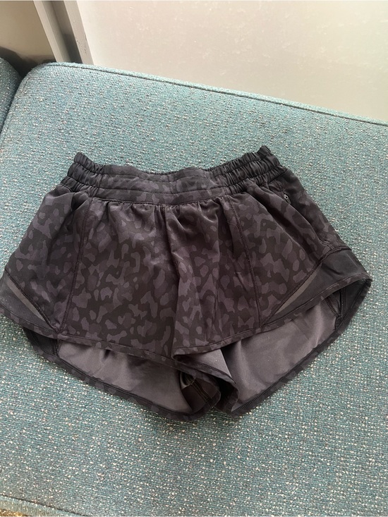 lululemon athletica Pants - lululemon athletica Black cheetah Running Shorts